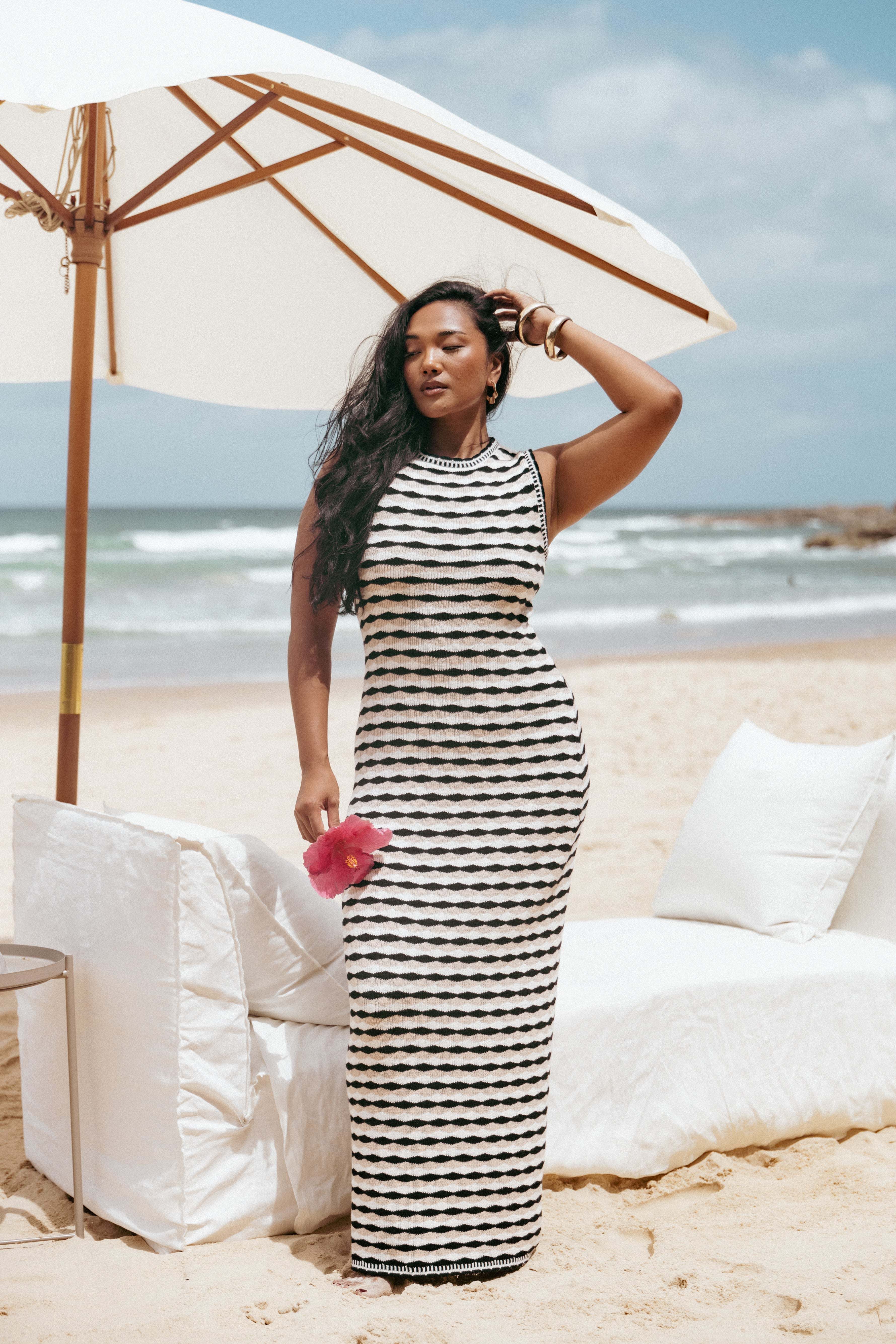 Maud Maxi Dress - Black/White - XL - Image 44